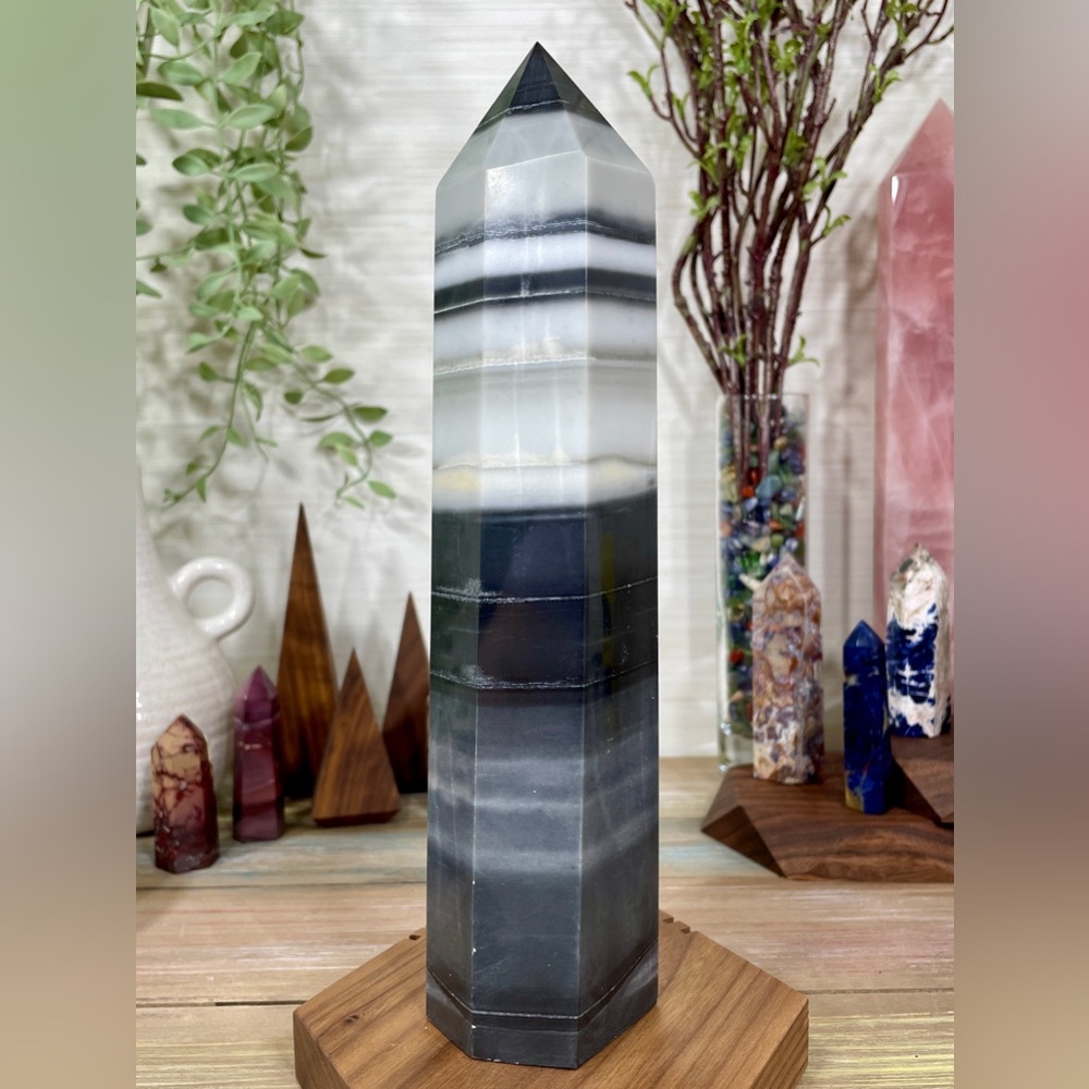 2265 Extra Large Tai Chi Jasper Crystal Tower - Picture 6 of 13